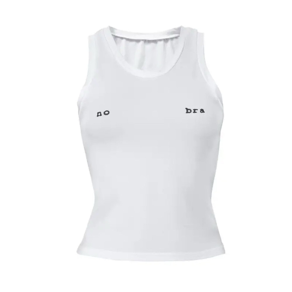 White Sleeveless Tank Top